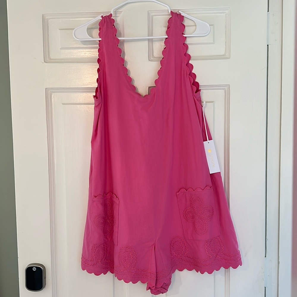 Pink Romper - Tie Back